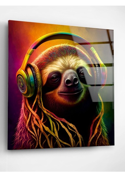 Neon Sloth Cam Tablo, Dekoratif Cam Tablo fiyatları