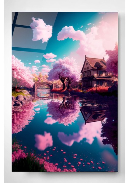 Pink Cam Tablo, Dekoratif Cam Tablo