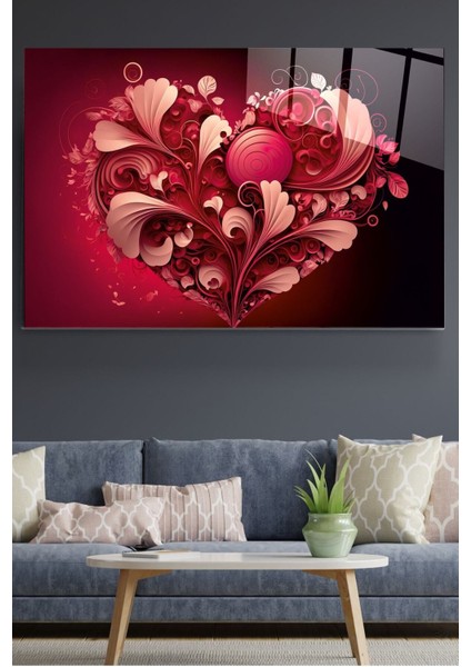 Kalp Cam Tablo, Dekoratif Cam Tablo