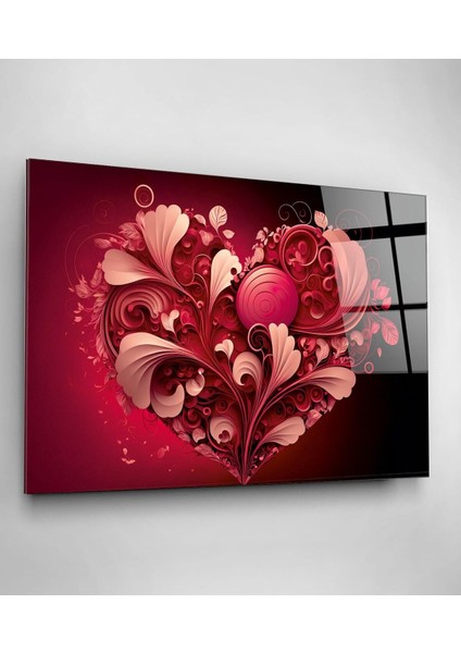 Kalp Cam Tablo, Dekoratif Cam Tablo modelleri