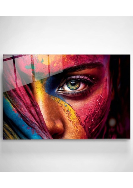 Colorful Woman Cam Tablo, Dekoratif Cam Tablo fiyatları