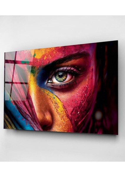 Colorful Woman Cam Tablo, Dekoratif Cam Tablo indirimleri