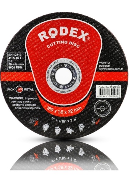 180X1.6 mm Inox Spiral Taşlama Kesici Disk 10 Adet modelleri