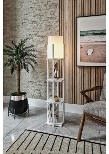 Beyaz Raflı Modern Lambader, Şık ve Fonksiyonel Aydınlatma Seçeneği fiyatları