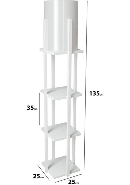 Beyaz Raflı Modern Lambader, Şık ve Fonksiyonel Aydınlatma Seçeneği fırsatları