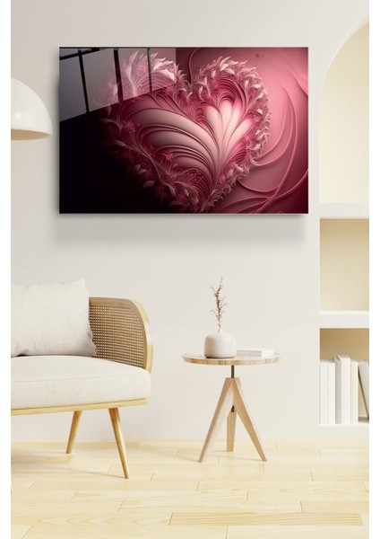Pembe Kalp Cam Tablo, Dekoratif Cam Tablo fırsatları