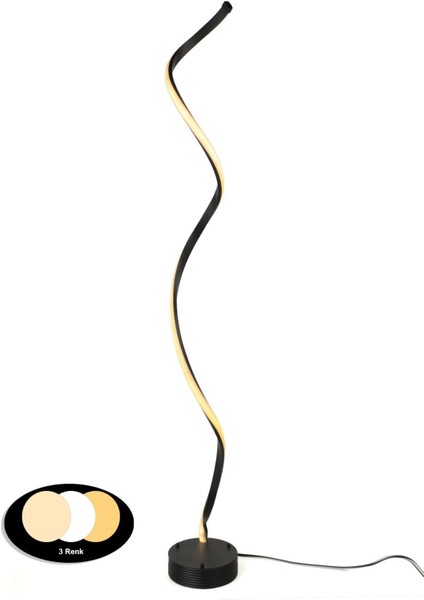 3 Renk LED Lambader Siyah, Modern ve Şık Aydınlatma Seçeneği modelleri