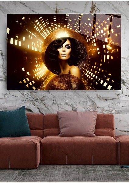 Gold Woman Cam Tablo, Dekoratif Cam Tablo fırsatları