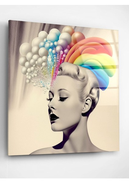 Colorful Woman Cam Tablo, Dekoratif Cam Tablo fiyatları
