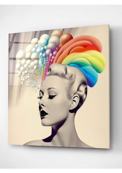 Colorful Woman Cam Tablo, Dekoratif Cam Tablo fırsatları