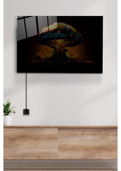 LED Aydınlatmalı Yanardağ Patlaması Cam Tablo, Işıklı Cam Tablo fiyatları