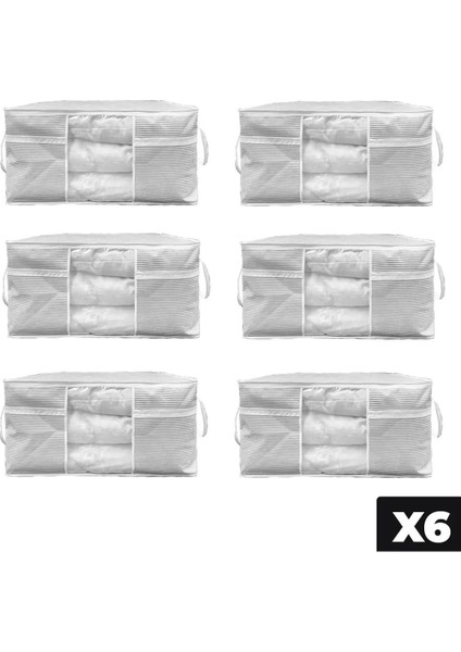 6'lı Gri Pencereli Yastık Yorgan Hurcu Seti 75X40X40 cm fiyatları