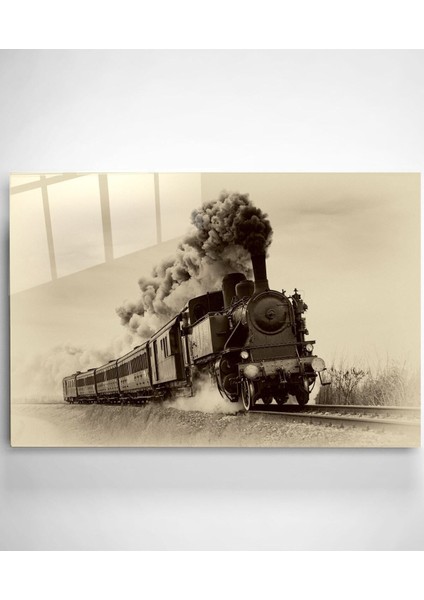 Kara Tren Cam Tablo, Dekoratif Cam Tablo