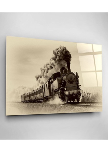 Kara Tren Cam Tablo, Dekoratif Cam Tablo