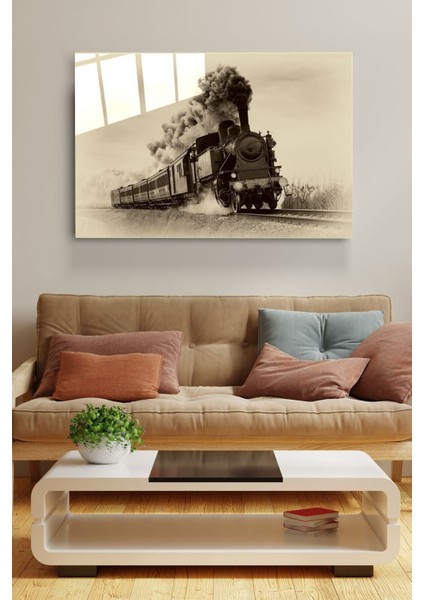 Kara Tren Cam Tablo, Dekoratif Cam Tablo
