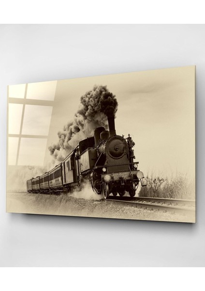 Kara Tren Cam Tablo, Dekoratif Cam Tablo