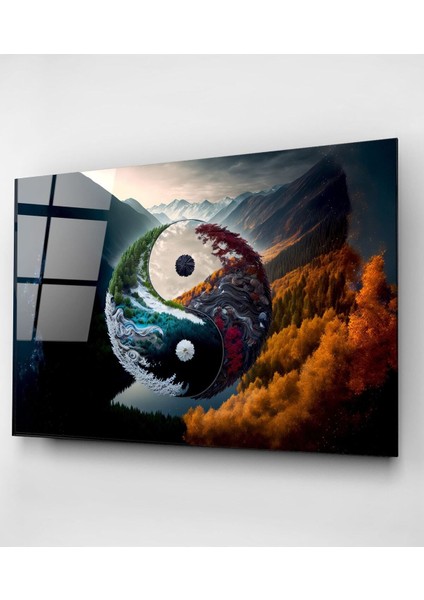 Yin Yang Cam Tablo, Dekoratif Cam Tablo indirimleri