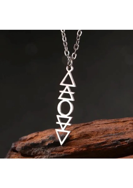 925 Ayar Gümüş 4 Element Sembolü Kolye modelleri