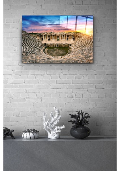 Aspendos Antik Kenti ve Tiyatrosu Cam Tablo, Dekoratif Cam Tablo