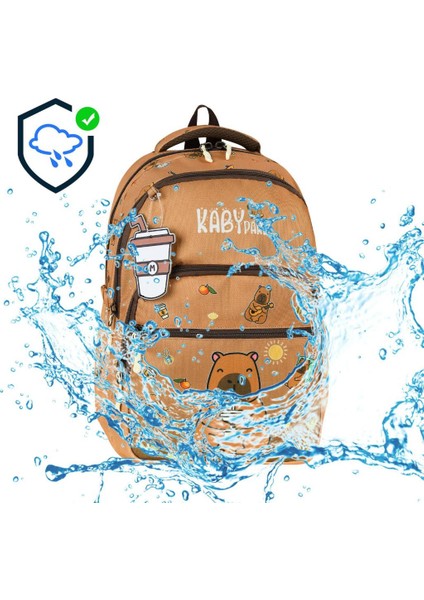 Unisex Ilkokul Çantası Caby Para 3'lü Set 40*30 cm Beslenme Çantası Kalem Kutusu Ortopedik Kabypare modelleri