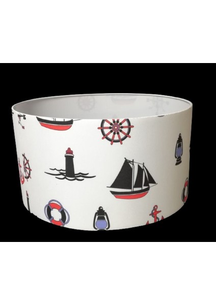 Beyaz Denizci Lambader Şapkası, 38 cm Çap, Şık ve Zarif Tasarım fiyatları