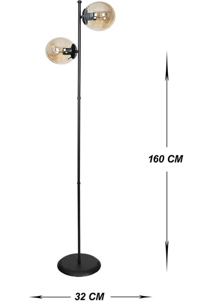 Şık Siyah Tek Ayaklı Çift Lambader, Modern ve Zarif Aydınlatma Çözümü fiyatları