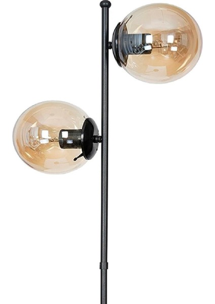 Şık Siyah Tek Ayaklı Çift Lambader, Modern ve Zarif Aydınlatma Çözümü modelleri