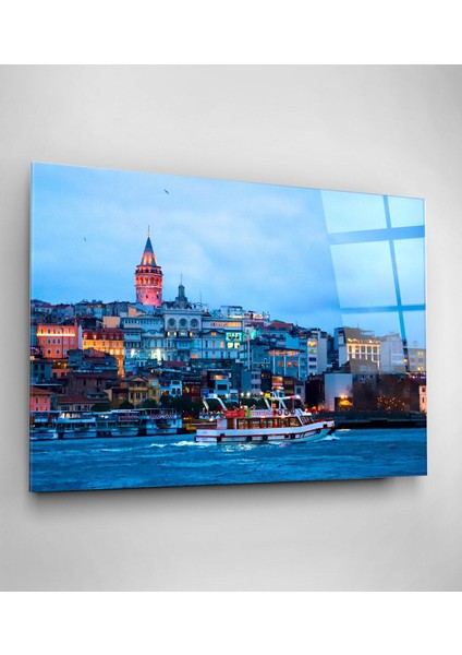 Galata Kulesi Cam Tablo, Dekoratif Cam Tablo fiyatları