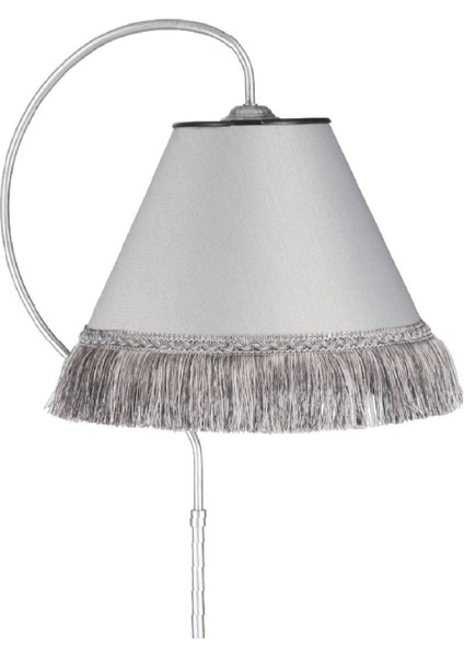 Şık Püsküllü Tek Ayaklı Lambader, Siyah, Modern ve Zarif Aydınlatma Parçası