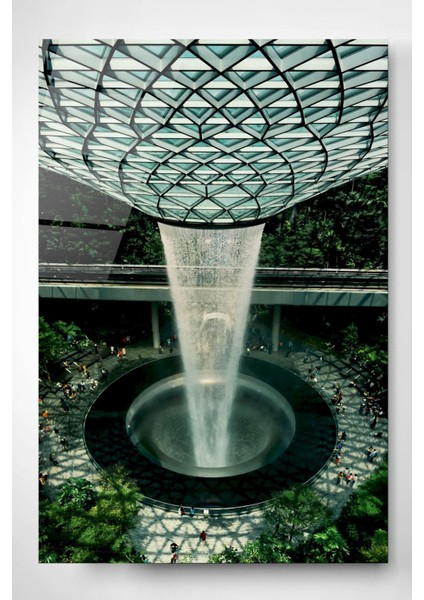Jewel Changi Airport Cam Tablo, Dekoratif Cam Tablo
