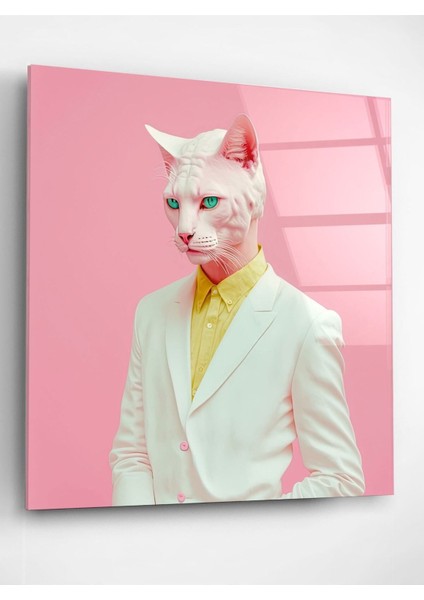 Kedi Portre Cam Tablo, Dekoratif Cam Tablo fiyatları