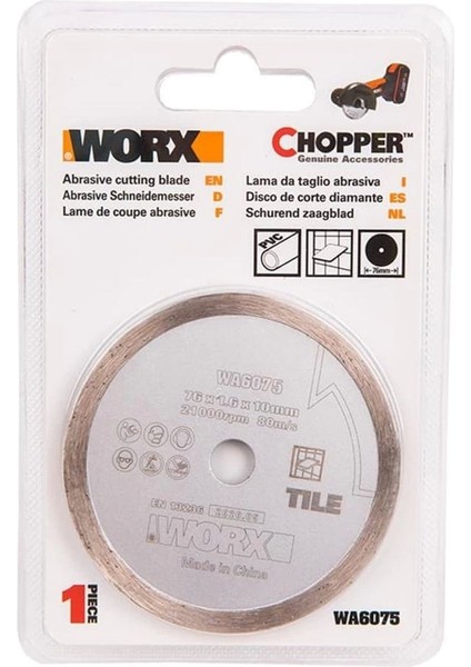 76X10MM Fayans ve Mermer Için Elmas Kesme Diski WA6075 WX801 indirimleri