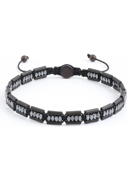 Hematit Bileklik - Lotus Black Bright Grey Bileklik - Tasarım Bileklik Özel Kesim Ayarlanabilir fiyatları