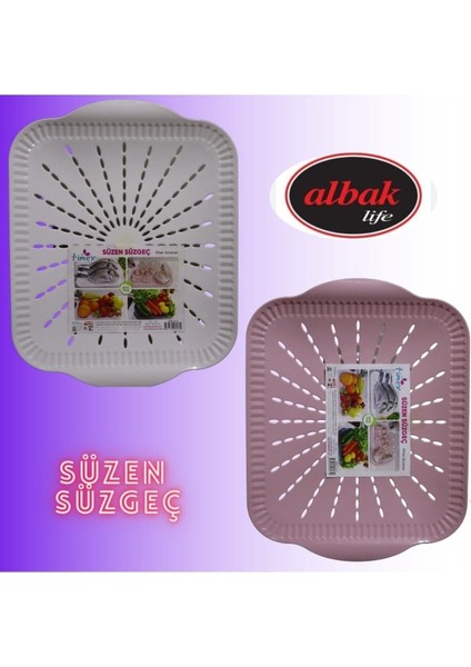 Iki Parça Çok Amaçlı Süzen Süzgeç Seti, Bardak, Tabak, Kaşık, Sebze ve Meyve Süzgeçleri