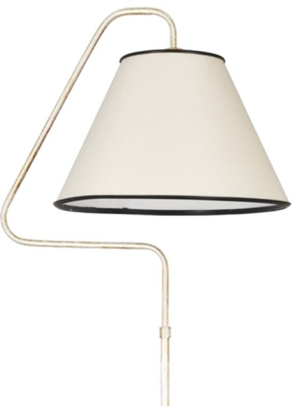 Şapkalı Tek Ayaklı Üçgen Lambader, Krem ve Sarı Patine, Şık ve Modern Tasarım fiyatları