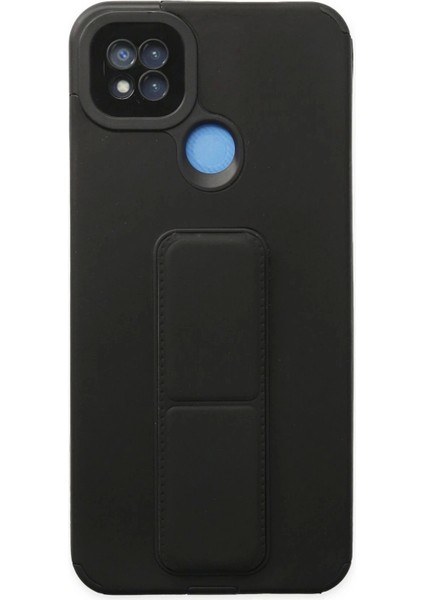 Newface Xiaomi Redmi 9c Kılıf Mega Standlı Silikon - Siyah