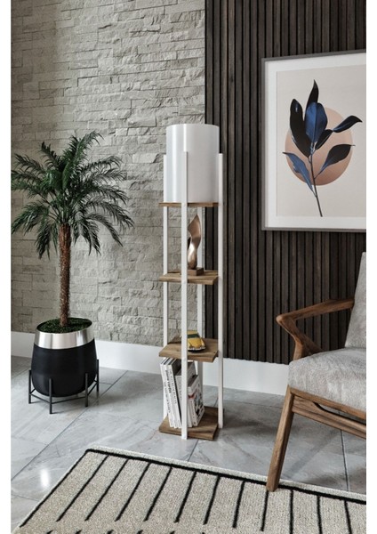 Renkli Raflı Lambader, Şık ve Modern Tasarım, Evinize Sıcaklık Katacak