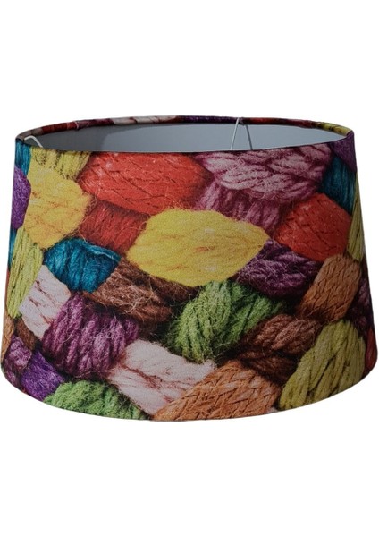 40 Çap Konik Kumaş Kaplama Sarı Şık Lambader Dekoru