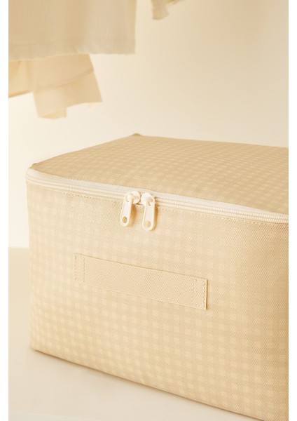 Küçük Boy Bej Pötikare Baza Altı Valiz Düzenleyici Hurç 30X22X18 fiyatları