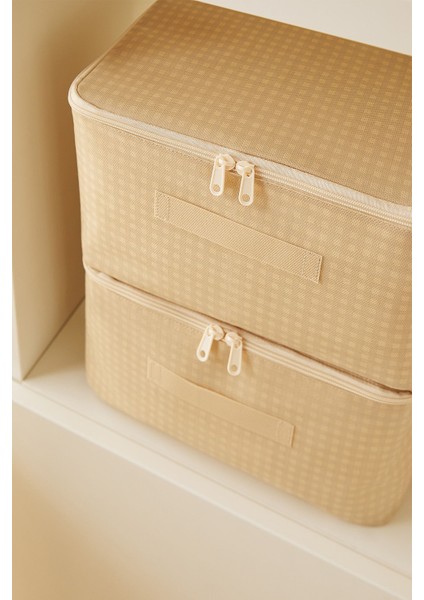 Küçük Boy Bej Pötikare Baza Altı Valiz Düzenleyici Hurç 30X22X18 fırsatları