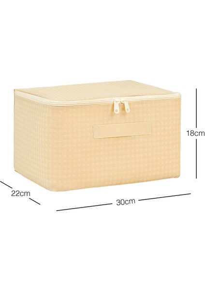 Küçük Boy Bej Pötikare Baza Altı Valiz Düzenleyici Hurç 30X22X18 indirimleri