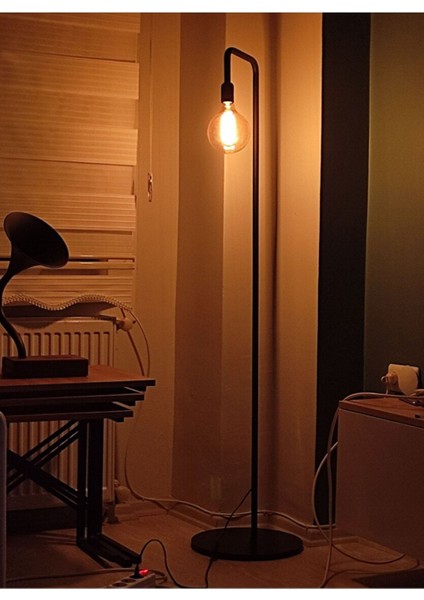 Rustik Siyah Lambader, Salon, Çalışma ve Yatak Odası Için Köşe Yerden Aydınlatma fiyatları