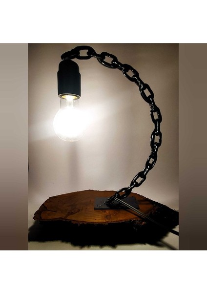 Şık Ahşap Tabanlı Masa Lambası, Modern ve Doğal Tasarım modelleri