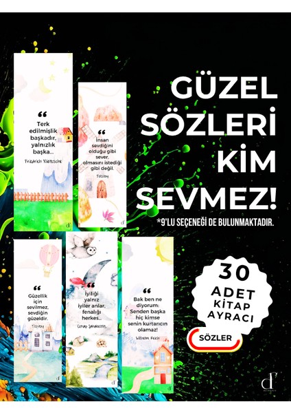 30'lu Kitap Ayracı Seti - Sözler