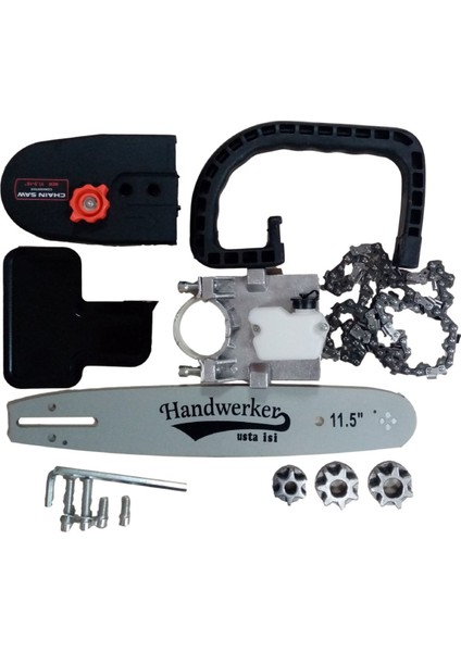 Avuç Taşlama Makinesi Uyumlu Zincirli Testere Aparatı 35 Cm, Güçlü ve Dayanıklı Araç Aksesuarı