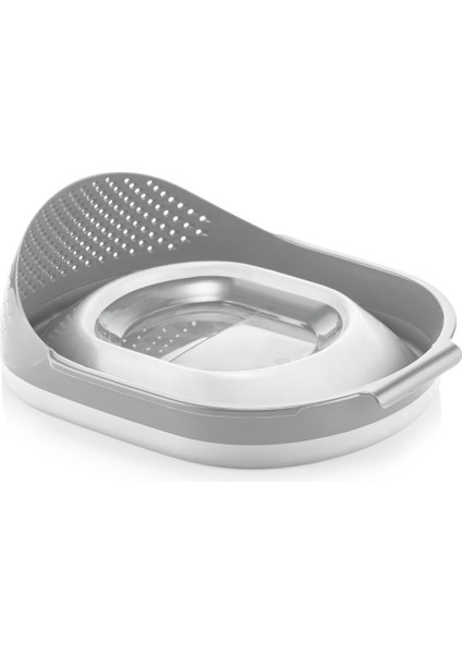 4 Parça Katlanabilir Süzgeç Seti, Pratik ve Şık Gri Renkli Tasarım fırsatları