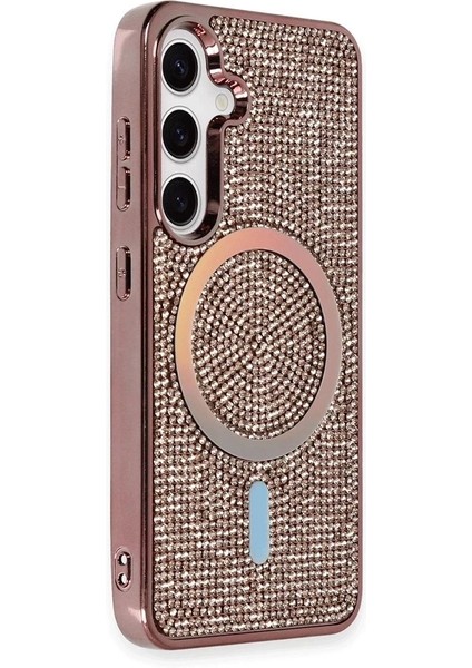 Newface Samsung Galaxy S24 Kılıf Diamond Magsafe Kapak - Pembe fiyatları