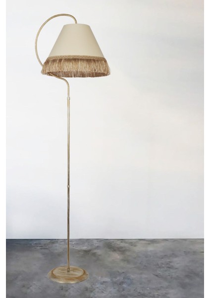 Krem ve Sarı Tonlarında Şık Püsküllü Dekoratif Aydınlatma Lambaderi