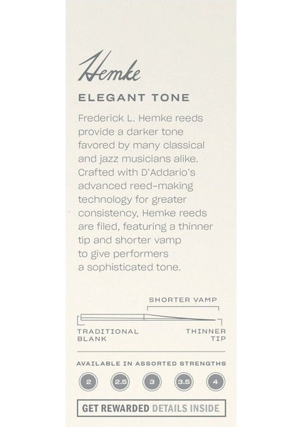 Tenor Saksafon Kamış No:3, Rico Hemke RHKP5TSX300, Kaliteli Müzik Aksesuarı fiyatları