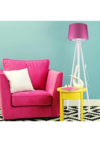 Ahşap Üç Ayaklı Lambader Beyaz Veya Pembe Renk Seçenekleri fırsatları